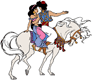 Aladdin, Jasmine riding horse