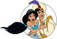 Aladdin, Jasmine on flying carpet