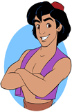 Portrait of Aladdin smiling with his arms crossed