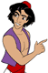 Aladdin pointing