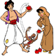 Aladdin, Jasmine, Abu