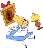 Alice falling down the rabbit hole