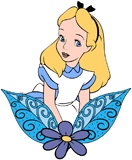 Alice portrait with flower and leaves