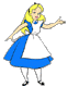 Alice with an arm out
