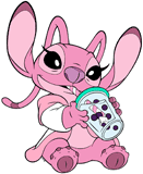 Angel drinking bubble tea