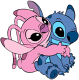 Angel hugging Stitch