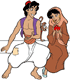Aladdin, Jasmine, Abu