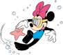 Minnie scuba diving