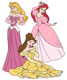 Ariel, Belle, Aurora