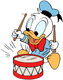 Baby Donald's toy drum