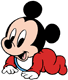 Baby Mickey crawling
