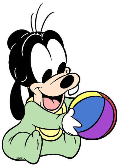 disney characters clipart baby goofy babies clip drawing ball link wonders playing character copied use clipartmag child disneyclips