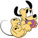 Baby Pluto playing with ball