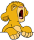 Baby Simba yawning