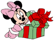 Baby Minnie opening present