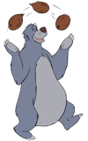 Baloo juggling coconuts
