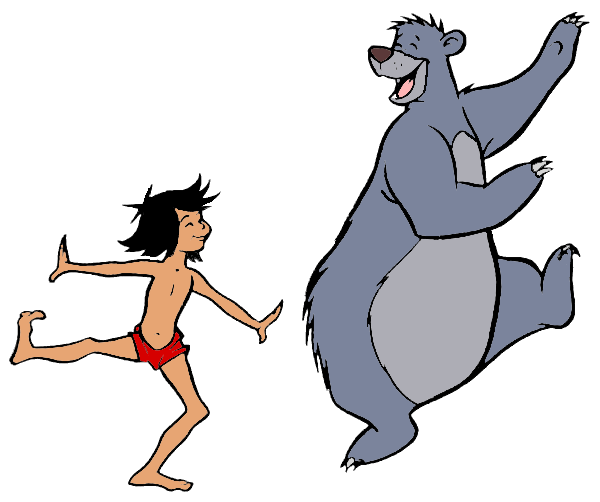 Baloo and Mowgli Clip Art | Disney Clip Art Galore