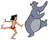 Baloo, Mowgli dancing