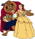 Beast giving Belle a Christmas present