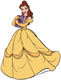 Belle holding a book of fairytales