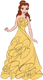 Belle in modern dress