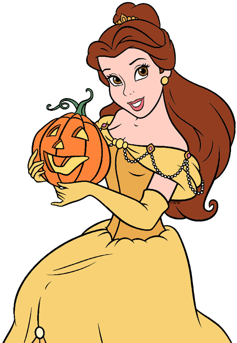 halloween disney clip belle pumpkin disneyclips