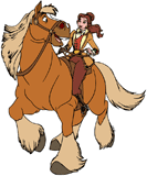 Belle riding Philippe
