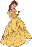 Belle holding a rose