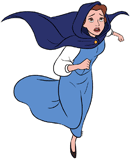 Belle running in fear