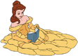 Belle reading a book