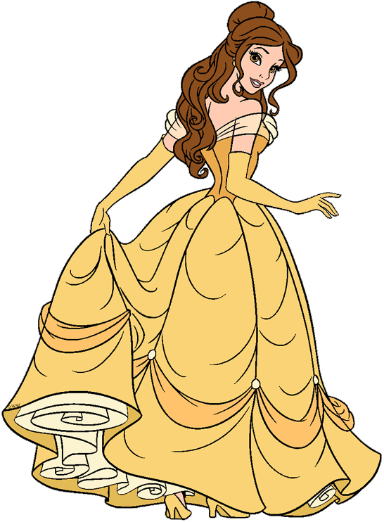 transparent images of Belle in her ballgown. all-original. 