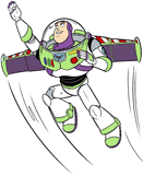 Buzz Lightyear flying