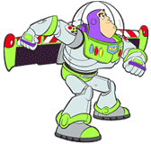 Buzz Lightyear getting ready to take off