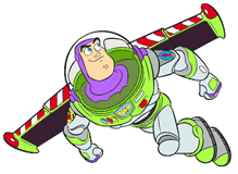 Buzz Lightyear falling with style