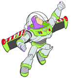 Buzz Lightyear flying up