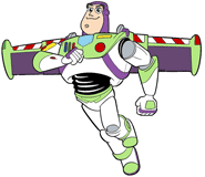Buzz Lightyear flying