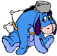 Eeyore wearing protective gear