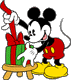 Classic Mickey opening present