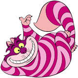 The Cheshire Cat pointing