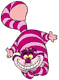 Cheshire Cat standing on his elbows