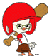 Chicken Little playing baseball