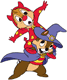 Devil Chip and wizard Dale