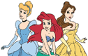 Ariel, Belle, Cinderella