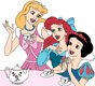 Ariel, Aurora, Snow White