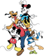 Classic Mickey, Minnie, Donald, Daisy, Goofy and Pluto pyramid
