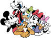 Mickey, Mickey, Goofy, Donald, Daisy and Pluto