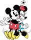 Classic Mickey, Minnie kissing