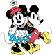 Classic Mickey, Minnie posing
