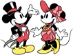 Classic Mickey, Minnie all dressed up