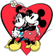 Mickey, Minnie heart